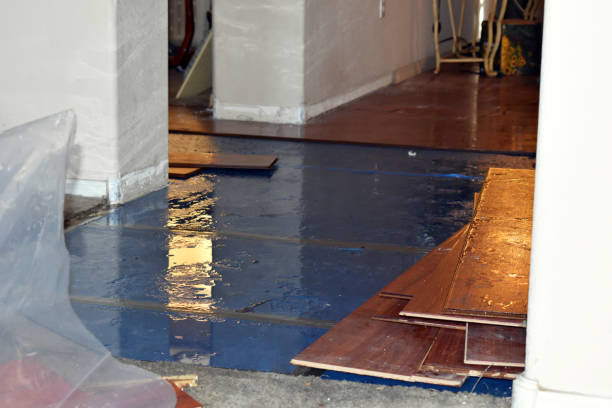 Professional Flood Damage Restoration technician working in Winfred, SD